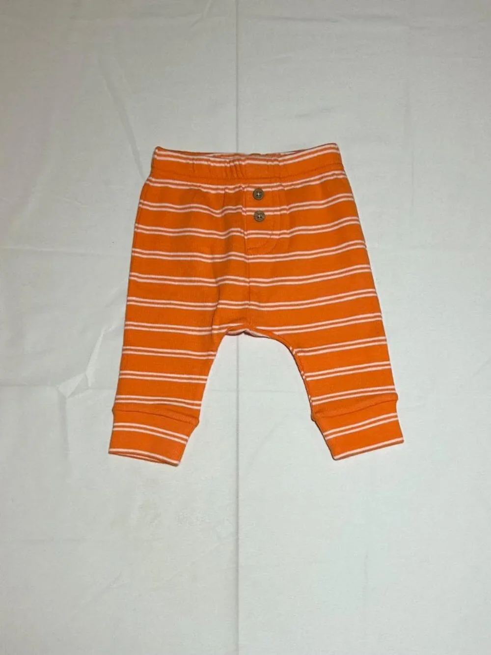 Carter's Unisex 2 Pc Little Monster Orange White Stripe Halloween Outfit NWT